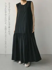 送料無料 ノースリーブワンピース レディース ワンピース フレア ドッキング ポケット付き プリーツ ドッキングワンピース ロングワンピース マキシワンピース