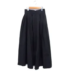ナイロ nairo タグ付き ハイウエスト ボリューム スカート フレア マキシ丈 タック サイドジップ 無地 M 黒 ブラック /NT11