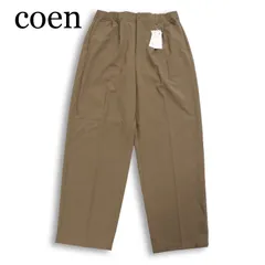 【新品 未使用】 coen コーエン 通年 ストレッチ★ ワイド テーパード スラックス パンツ Sz.XL　メンズ 大きいサイズのサムネイル