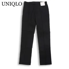 新品 未使用★ UNIQLO ユニクロ 感動パンツ ウールライク ウルトラライト ストレッチ スラックス パンツ Sz.82 メンズ 黒