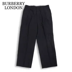 BURBERRY LONDON バーバリー ロンドン 春夏 ウール モヘヤ混★ スラックス パンツ Sz.85 メンズ 紺 ネイビー 日本製のサムネイル