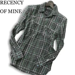 RECENCY OF MINE アバハウス 春夏 麻 リネン100%★ 長袖 チェック柄 ウエスタン シャツ Sz.46 メンズ 日本製のサムネイル