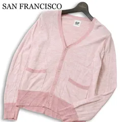 SAN FRANCISCO サンフランシスコ ハリラン 春夏 麻 リネン混★ ニット 杢 カーディガン 羽織り Sz.M メンズのサムネイル