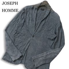 JOSEPH HOMME ジョセフ オム 春夏 麻 リネン100%★ 切替 ショールカラー ニット カーディガン Sz.50 メンズ 大きいサイズ