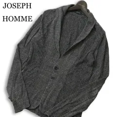 JOSEPH HOMME ジョセフ オム 春夏 麻 リネン★ ショールカラー ニット カーディガン Sz.46 メンズ 灰 グレーのサムネイル