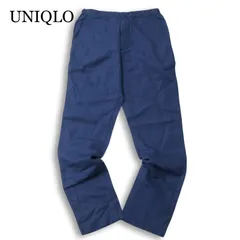 【新品 未使用】 UNIQLO ユニクロ 春夏 麻★ リネン コットン イージー ストレッチ テーパード パンツ Sz.S メンズ ネイビー