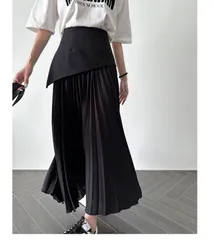 送料無料 プリーツスカート ロング スカート レディース ロングスカート 切替 ボトムス 春 秋 フレア ロングスカート プリーツ ミモレ丈 Aライン お洒落 無地 ゆったり カジュアル 大人可愛い