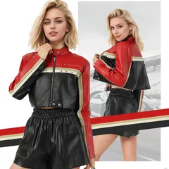 送料無料 レザージャケット レディース ノーカラー ジャケット 長袖 軽量 女性 アウター ライトアウター ライダースジャケット バイクジャケット 合皮 着痩せ 秋冬 秋服 秋アウター シンプル ギフト プレゼント