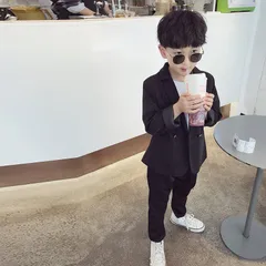 送料無料 韓国風子供スーツ キッズ スーツ 男の子 フォーマルスーツ　子供服 子供スーツセット 2点セット ジャケット パンツ フォーマルスーツ カジュアルスーツ