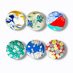 【九谷焼】色絵豆皿『The Japan』（3枚セットより）