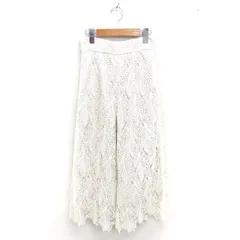 フレイアイディー FRAY I.D ワイド レース パンツ ハイウエスト バックジップ 0 アイボリー /TT