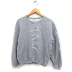 インゲボルグ INGEBORG リボン ロゴ プリント スウェット トレーナー 綿 M グレー 灰 /FT3