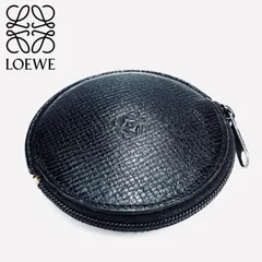 LOEWE ロエベ レザー コインケース 小銭入れ アナグラム ブラック 丸型
