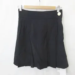 スナイデル SNIDEL スカート フレアスカート ひざ丈 タック インパンツ ウール 紺 ネイビー 2