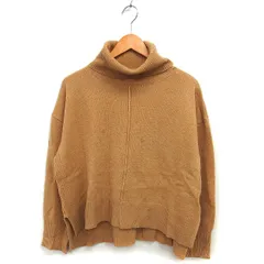 ガリャルダガランテ GALLARDAGALANTE NAVY オフタートル ニット セーター ウール バックロング スリット 長袖 F キャメル /NT20