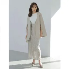 anuans アニュアンス　パイピングレースタイトスカート ロングスカート　オケージョン　入学式　卒業式　卒園式　フォーマル　ベージュ　Mサイズ