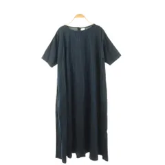 アーバンリサーチ ドアーズ URBAN RESEARCH DOORS ライトデニムAラインワンピース ロング 五分袖 F ネイビー /DO ■OS