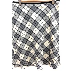 アンタイトル UNTITLED スカート フレア ひざ丈 総柄 2 黒 ブラック クリーム /RT