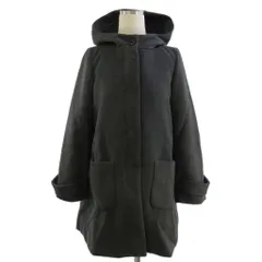 スローブ イエナ SLOBE IENA  フーデッドコート 比翼 ミディアム グレー 36 ■TC