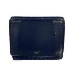 LOEWE(ロエベ) 3つ折り財布 トライフォールド ウォレット ネイビー レザー