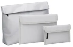 オズセンス 防災保管袋 大容量 防火袋 耐熱袋 防水袋 防災バッグ 貴重品袋 (防災保管袋 大中小３点セット) [（大中小）３点セット]