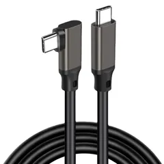 USB-C & USB-C ケーブル (2m, ガンカラー) SLEIJAOOE【20Gbps転送/PD3.0/QC3.0対応 100w急速充電 /4K@60Hz映像出力/ 】USB 3.2 Gen 2x2ケーブル 【高耐久PVC素材 】スマートフォ ...