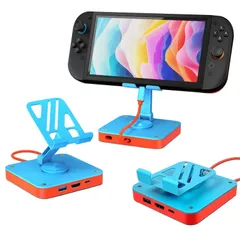 Switch 2 ドック【新登場-保護ケース付きTV投画面使用可能】スイッチ2ドック HDMI 4K 60HZ 解像 替換 合金材質製 多機能PC/iPad/iphone対応 放熱対策 Type-Cスイッチ ROG ALLY/X/Steam deck ...