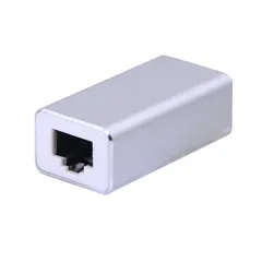SinLoon RJ45 LANカプラーアダプターサージ雷雷プロテクターギガビット1000 MbsイーサネットエクステンダコネクタCat7 Cat6 Cat5eメスからメス(銀)