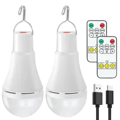 充電式緊急用 LED 電球 電池式電球 停電 キャンプ 読書 照明 アウトドア アクティビティ ハリケーン 懐中電灯 LED 充電式 ランタン 小型 防災 地震対策 停電対策(昼光色-2個セット)