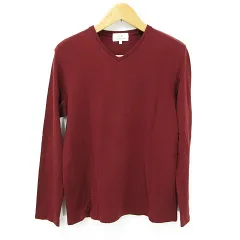 シーケーカルバンクライン ck Calvin Klein Tシャツ カットソー 長袖 Vネック 赤 レッド L