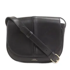 アーペーセー A.P.C. ショルダーバッグ フラップ 斜め掛け レザー 黒 ブラック 鞄