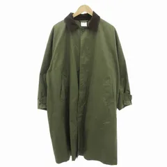 フリークスストア FREAKS STORE MACOBER ステンカラーコート 衿コーデュロイ ロング F カーキ /FF