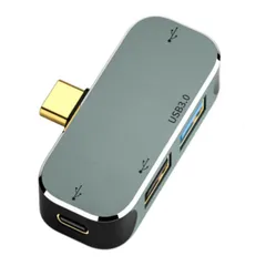 Leehitech USB C ハブ 4-in-1 Type C 2.0 データ送信 5Gbps USB 3.0 高速伝送 2×480Mbps USB 2.0 マルチポートアダプター アルミスリム設計 プラグアンドプレイ iPhone 16/15、M ...