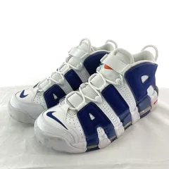 【中古】NIKE AIR MORE UPTEMPO96 WHITE/DEEP ROYAL BLUE