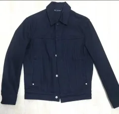 ZARA ザラ ベーシック デニム ジャケット (ブラック/S-95)