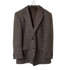  REGAL リーガル テーラードジャケット 千鳥格子柄 ブラウン サイズBE6【Z1803】