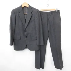 ESCORTLOITER セットアップ スーツ テーラードジャケット スラックス パンツ 背裏 シングル ストライプ グレー 92A4