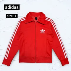 【美品】adidas アディダス トラックジャケット L 赤 2005 トレフォイル