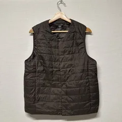 (^w^)b UNIQLO ユニクロ ダウンベスト ブラウン 軽量アウター ライトアウター メンズ レディース ユニセックス サイズL OM10386HG