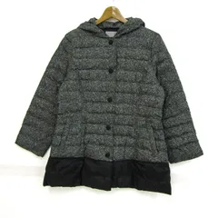 ロブジェ ブルゾン ジャケット 中綿 アウター 黒 白 レディース Lサイズ ブラック×ホワイト LOBJIE 【中古】のサムネイル