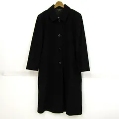 カシミヤコート ロングコート フォーマル カシミヤ100%  日本製 黒 レディース Mサイズ ブラック CASHMERE 【中古】