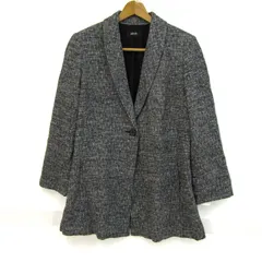 ミゼール テーラードジャケット 未使用 ブランド アウター 白 黒 レディース Lサイズ ホワイト×ブラック MISSELE