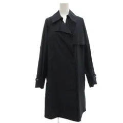 グリーンレーベルリラクシング ユナイテッドアローズ green label relaxing 美品 トレンチコート ロング 36 紺 ネイビー /YJ ■YHS16