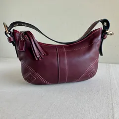 Vintage Coach Soho Small Hobo Burgandy Bordeaux Leather Shoulder Bag Y2K