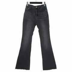 グレイル GRL ストレッチフレアデニムパンツ ジーンズ S ブラック 黒 CU532