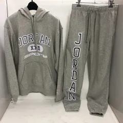 02w23052 JORDAN ジョーダン  プルオーバーパーカー スウェットパンツ  アッシュグレー S  パキスタン製 メンズ  セットアップ  コットン  FV8626-050/FV8628-050  【中古品】
