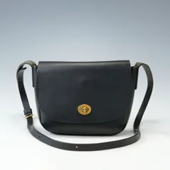 Mimi Berry Francis ミミベリー フランシス レザー ショルダーバッグ ブラック 英国製 ターンロック ポシェット