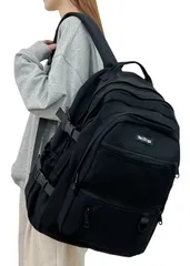 [Plelet] リュック レディース 大容量 通学 軽量 リュックサック 人気 韓国 高校生 女子 15.6インチ PC 収納 バックパック 防水 多機能 ポケット多い メッシュポケット おしゃれ 可愛い シンプル 黒 通勤 旅行 男女兼用