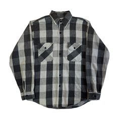 60s - 70s FROSTPROOF ヘビーネルシャツ ベージュ グレー チェック M