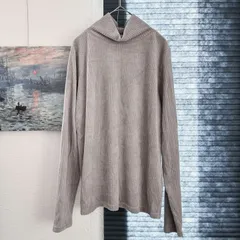 L【超美品 | RELACHE / ルラシェ 】ローネックニットカットソー 毛布のような柔らかさ アッシュグレー 長袖 秋冬 T445